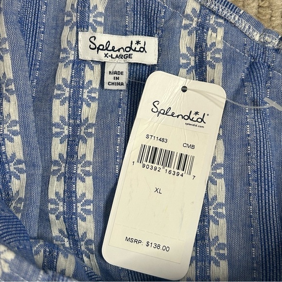 NWT Splendid Floral Print Embroidered Off Shoulder Top - Picture 10 of 13